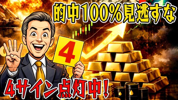 【真実の暴露】専門家が記録した過去1世紀で的中率100%！金価格を爆上げさせる「4つのサイン」が今、同時に出現中！